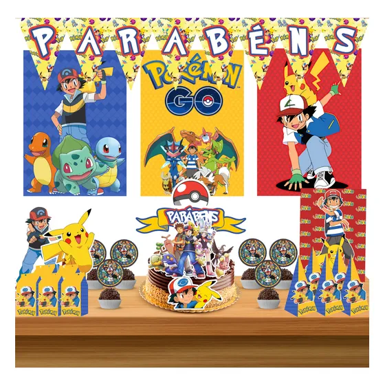 Kit Festa Pokemon -só Um Bolinho 50pçs