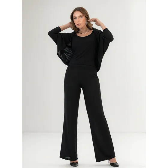 Trijunto Lanzinha Conjunto Feminino Pantalona Casulo Regata
