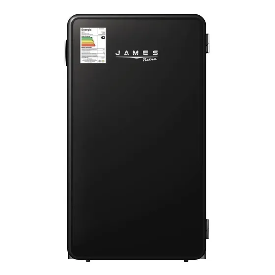 Frigobar Minibar James Rj 90 M Negro Retro Ehogar