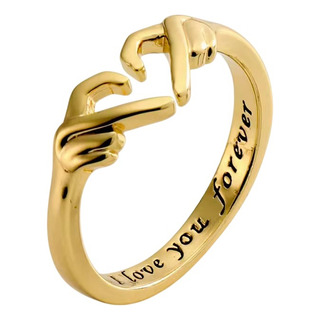 Anillo Te Amo Para Siempre Mano Con Forma De Corazón Moda Anillo Te Amo Para Siempre Mano Con Forma De Corazón Moda