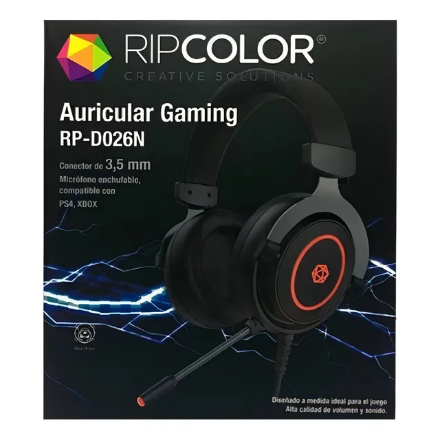 Auricular Gamer Negro Y Rojo Gaming D026n