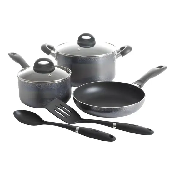 Juego De Ollas Oster 7 Piezas Aluminio Antiadherente Hogar