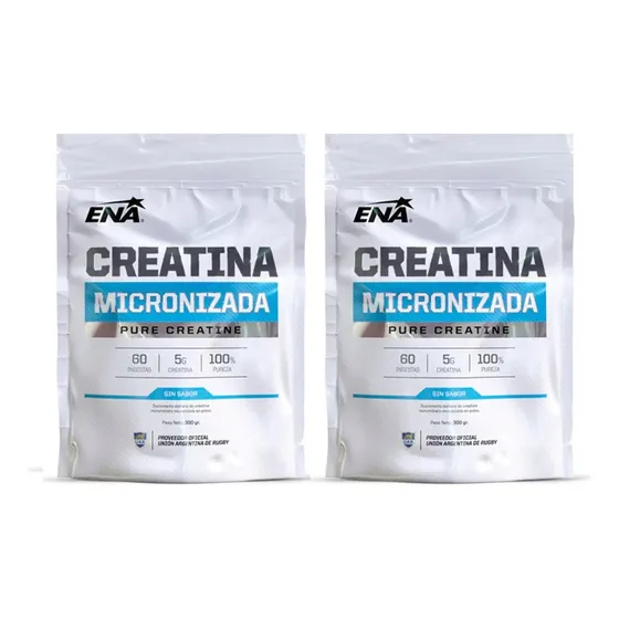 Pack X2 Ena Creatina Micronizada Sin Sabor 300 Gr