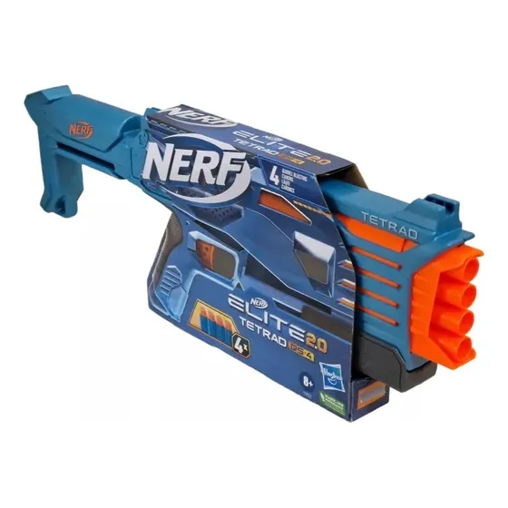 Nerf® Elite 2.0 Tetrad Qs-4 Blaster, Con 4 Dardos Pistola