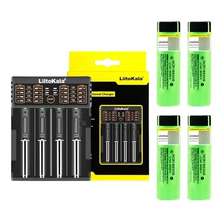 Cargador Baterías Liitokala Lii-402 Con 4 Pilas Litio 18650