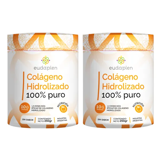 Eudaplen Kit X2 Colágeno Hidrolizado 100% Puro 250g