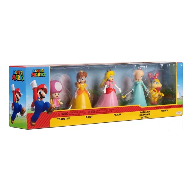 Multipack  Figuras Super Mario Peach, Daisy, Rosalina,