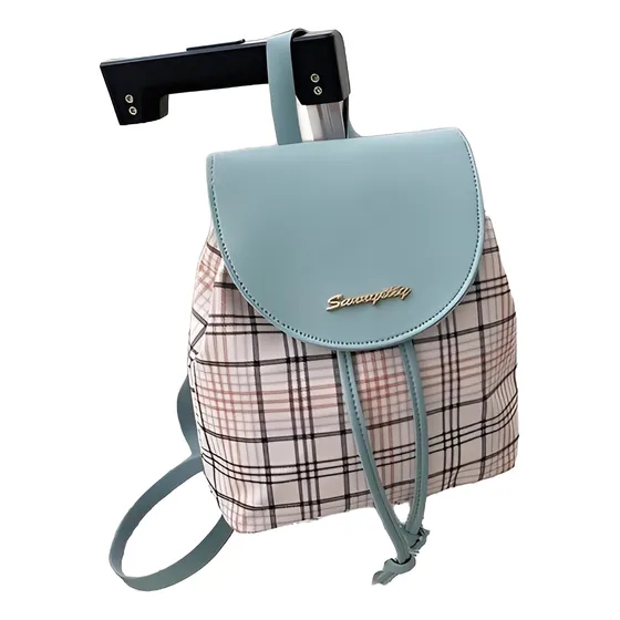 Mini Mochila Pequeña Urbana Tendencia Cuadrille Escocesa
