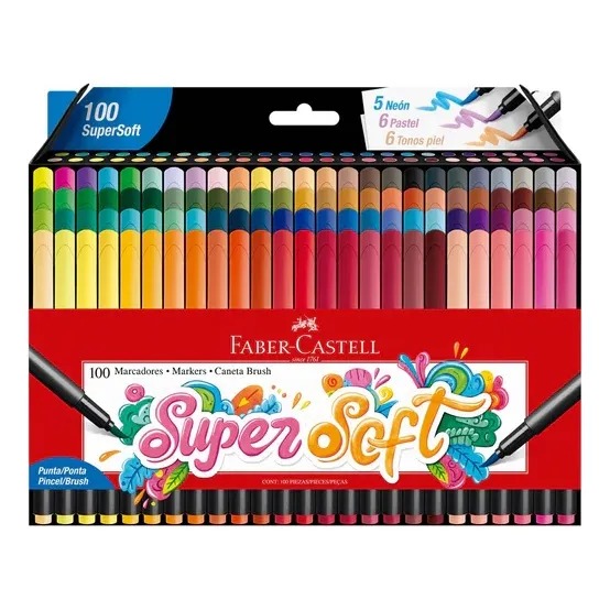 Plumones Supersoft X 100 - Faber Castell