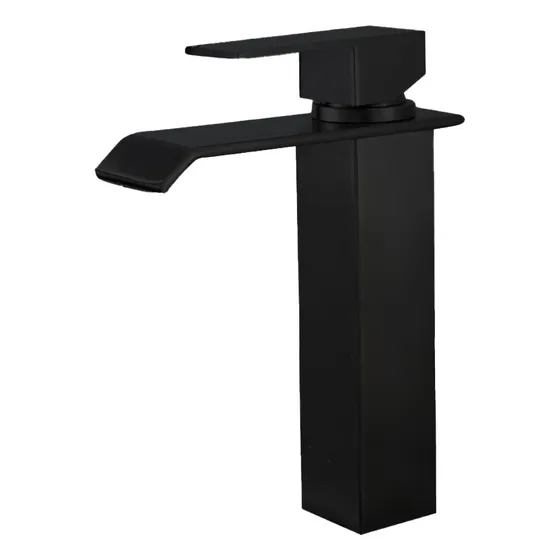 Grifería Para Baño Negro Vittoria, Bf8008b Acero Inoxidable 