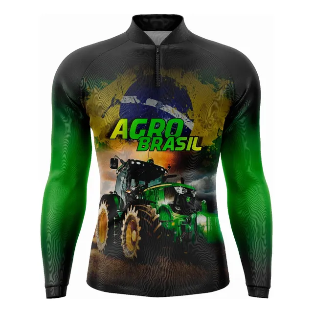 Camisa Camisetas Agro Agricultura Trator Verde Gll-24ac