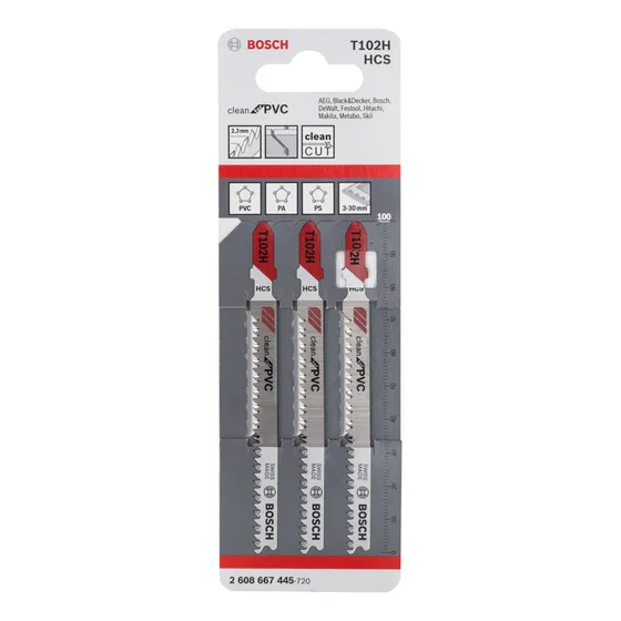 Hoja De Calar Hcs Pvc 100mm 3 Pzas - Bosch