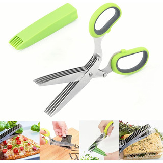 Tijeras De Cocina Para Picar Verduras Con 5 Hojas Y Cubierta Tijeras De Cocina Para Picar Verduras Con 5 Hojas Y Cubierta