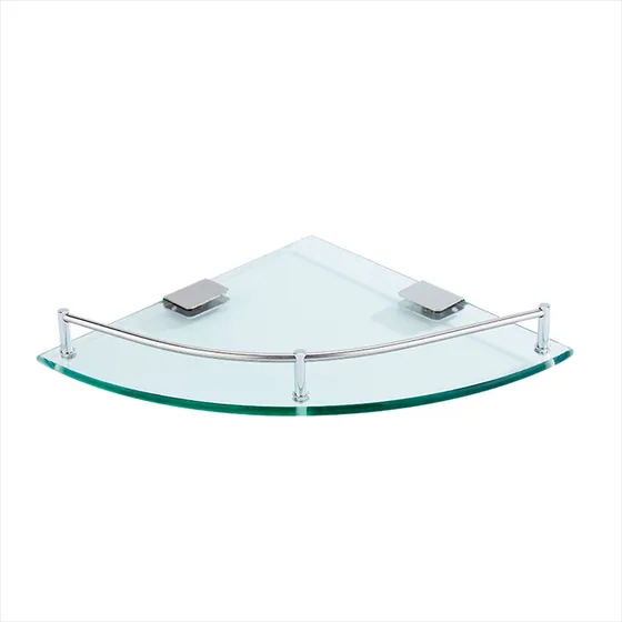 Repisa Esquinera Organizador De Baño Vidrio Acero Inoxidable