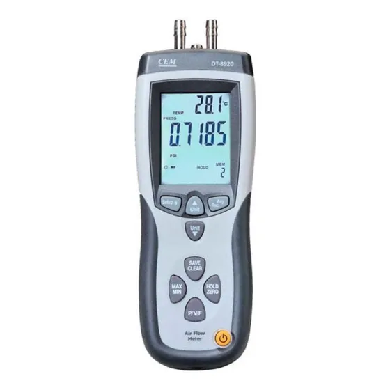 Manómetro Termoanemómetro Con Sonda Pitot Cem Dt-8920