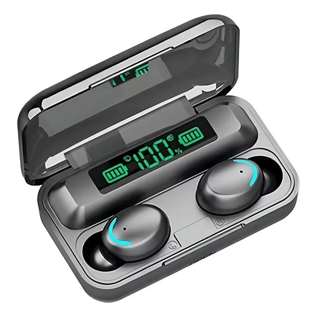 Auriculares Bluetooth F9-5 Tws Bth-f9-5 Color Negro Color De La Luz Verde