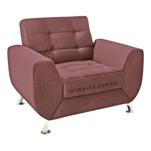 Mueble De Sala Francy 1 Asiento, Juego De Sala, Sillón Color Chocolate