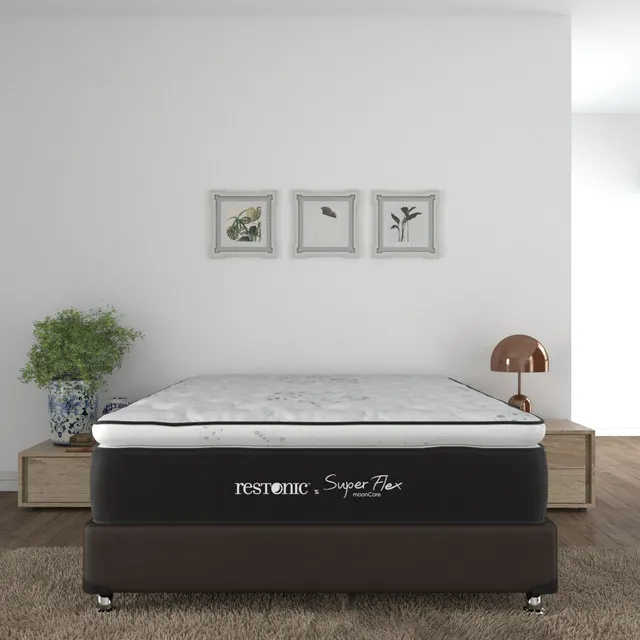 Colchon King Size Restonic Foam Ortopédico Descanso Lumbar
