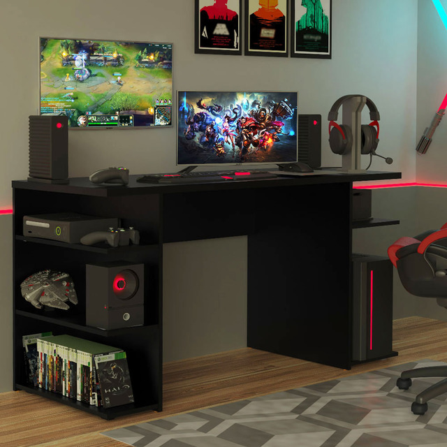 Mesa Gamer Preta Madesa Mesa Gamer Preta Madesa