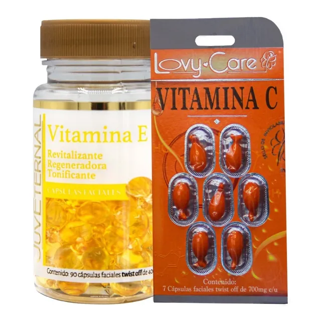 Cápsulas Faciales Vitamina C + Vitamina E Momento De Aplicación Día/noche Tipo De Piel Mixta