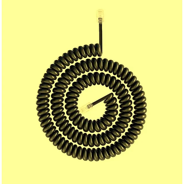 Cable Espiral De Teléfono 4 Hilos Hanset 2m Negro