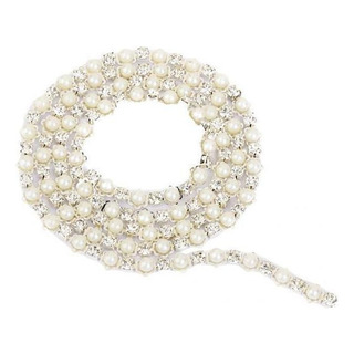 3x 1yd Cadena Crystal Rhinestone Flor Aplicación Coser En 3x 1yd Cadena Crystal Rhinestone Flor Aplicación Coser En