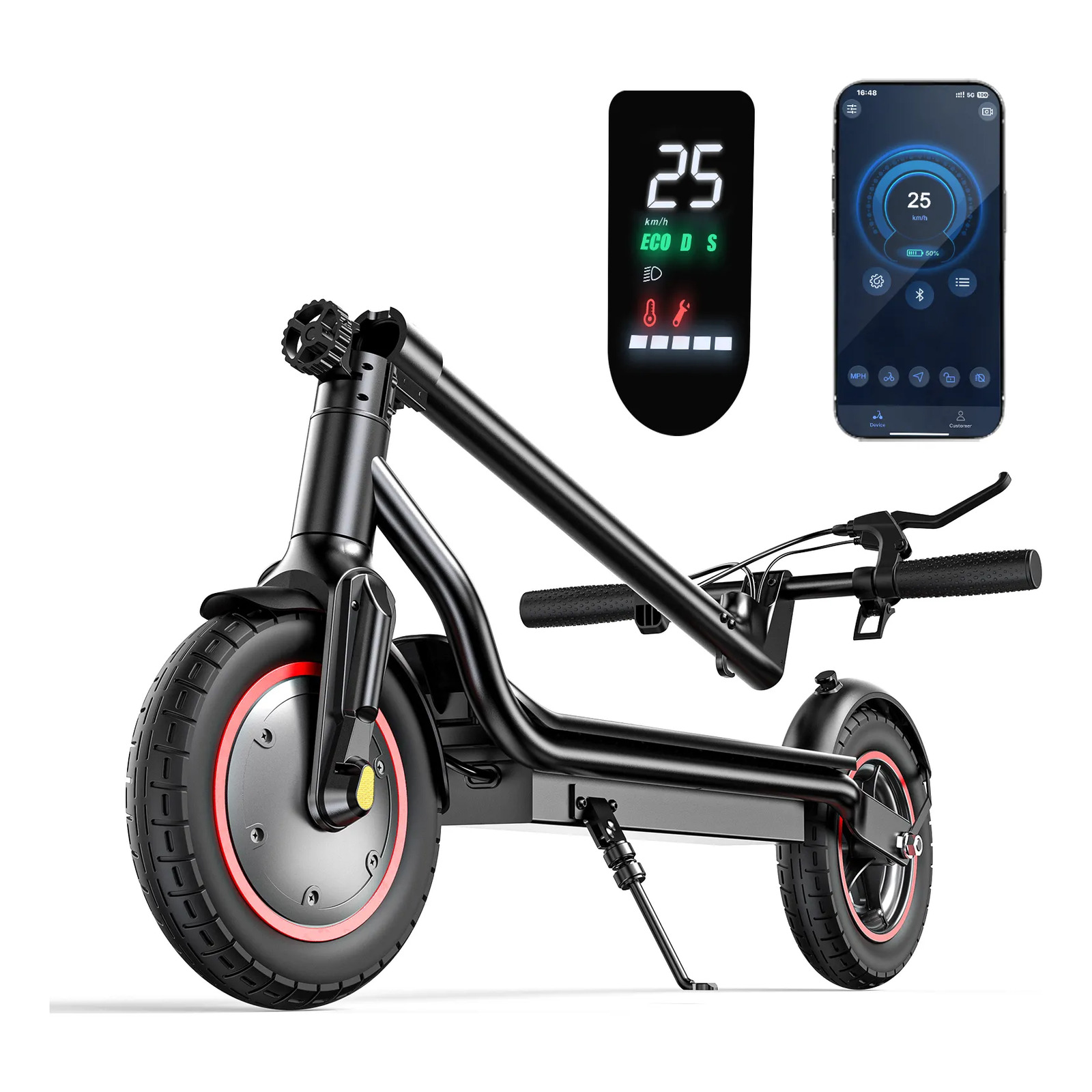 Patinete Elétrico 500W Dobrável Preto