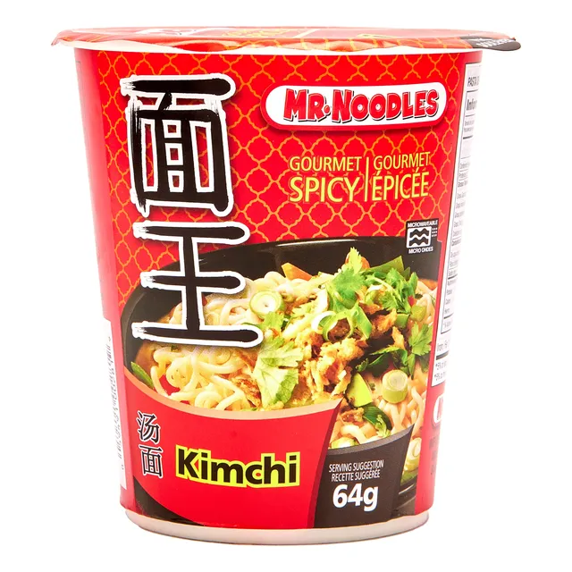 Mr.noodles Sopa Instantánea De Fideos Kimchi 12 Un.