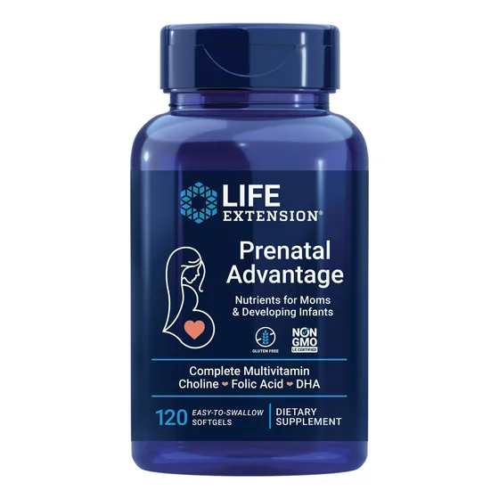 Suplemento Life Extension Prenatal Advantage 120 Cápsulas.