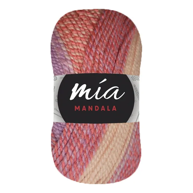Lanas Matizada Mia Modelo Mandala-10 Ovillos De 100 Grs-1 Kg
