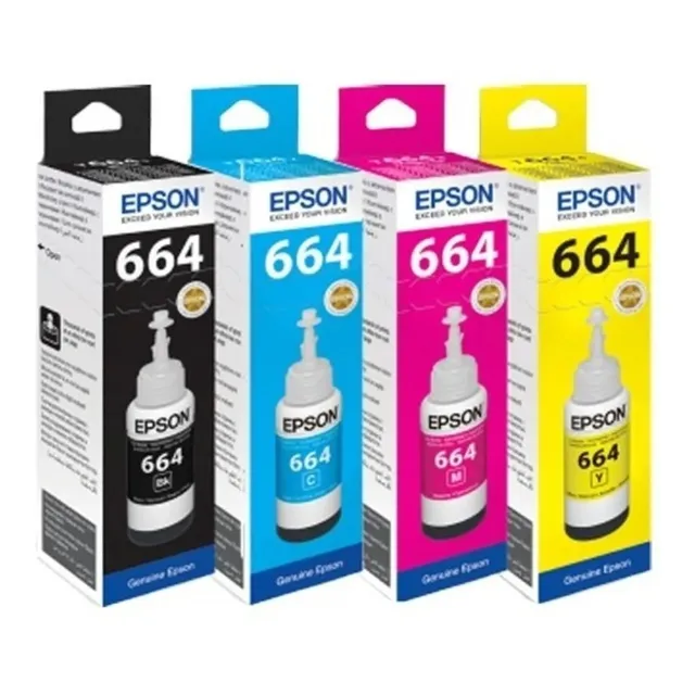 Kit De Tinta Original Epson 664 (bk, C, M, Y) 70ml