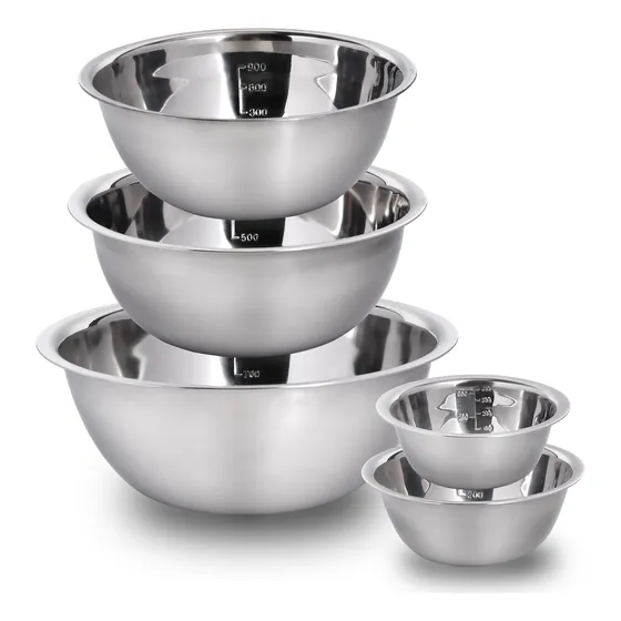 Pack 5 Bowl Pocillo Acero Inoxidable Reposteria Cocina