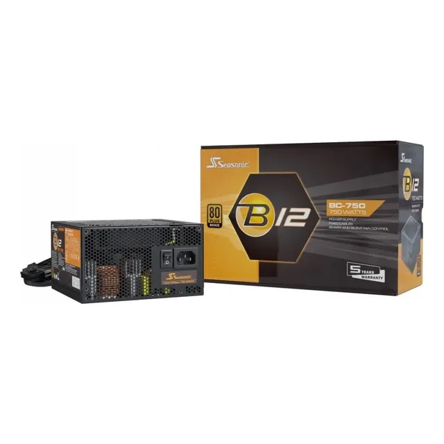 Fuente de poder para PC Seasonic B12 BC 750W negra