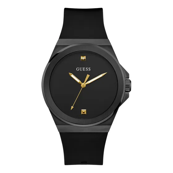 Reloj Guess Vinyl Gw0790g2 Hombre Negro Cuarzo Hebilla