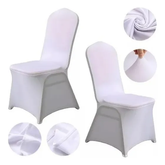 4 Unidades !! Funda  Sillas  Spandex Para Evento Blanco