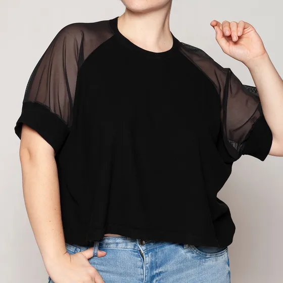 Polera Transparencia Negro Lasst