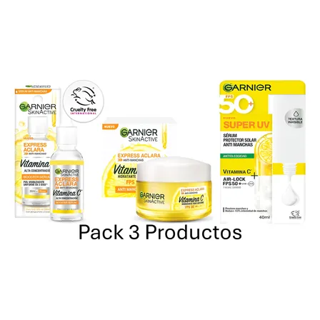 Kit Sérum, Crema Y Protector Solar Fps50 Antimanchas Garnier