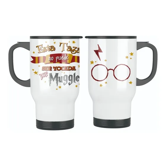 Tazon - Taza Termica De Acero Con Tapa Harry Potter