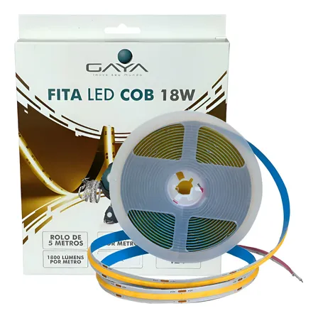 Fita Led Cob 18w De 12v Gaya 5 Metros - Cor (amarelo) 2700k Branco-quente 127/220v 12v