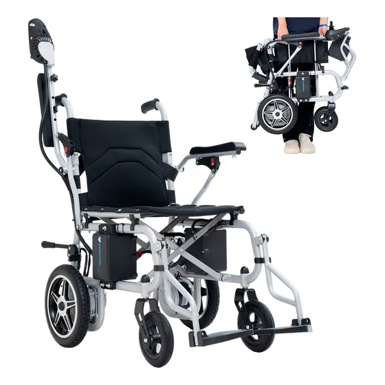 Gambimedic Silla De Ruedas Electrica Acero 32kg Mod. Gm6013a Soporta 100kg Todoterreno Permitida En Aviones Portatil Para Viaje Plegable 2 Motores 250w Bateria Acido Plomo Sellada 24v12ah De 288kw