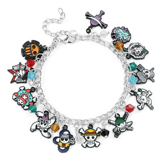 Pulsera Dijes Piratas De Sombrero De Paja | One Piece Pulsera Dijes Piratas De Sombrero De Paja | One Piece