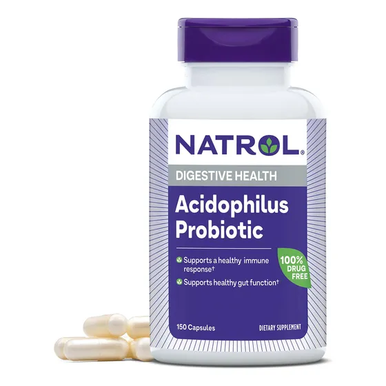 Suplemento Probiótico Natrol Acidophilus 100 Mg 150 Cápsulas