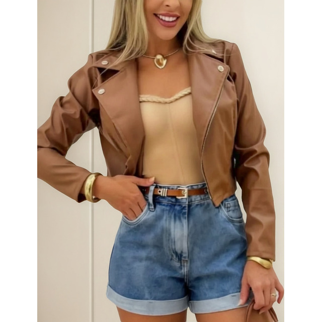 Lua Jaqueta Feminina Courinho Com Zíper Gola Polo Lua Jaqueta Feminina Courinho Com Zíper Gola Polo