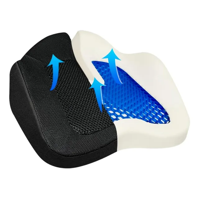 Almohada Cojin Asiento Memory Foam Gel Coxis Ciatica Lumbar