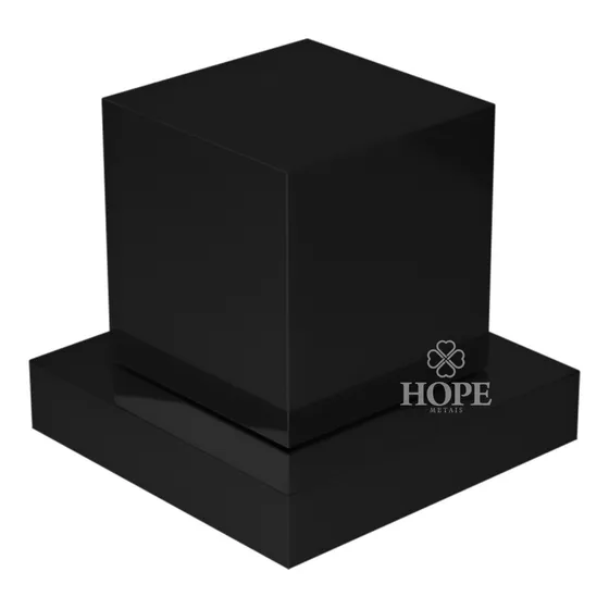 Acabamento Registro Preto Deca Metal Quadrado 1/2 3/4 Hope Metais Misturadora para banheiro