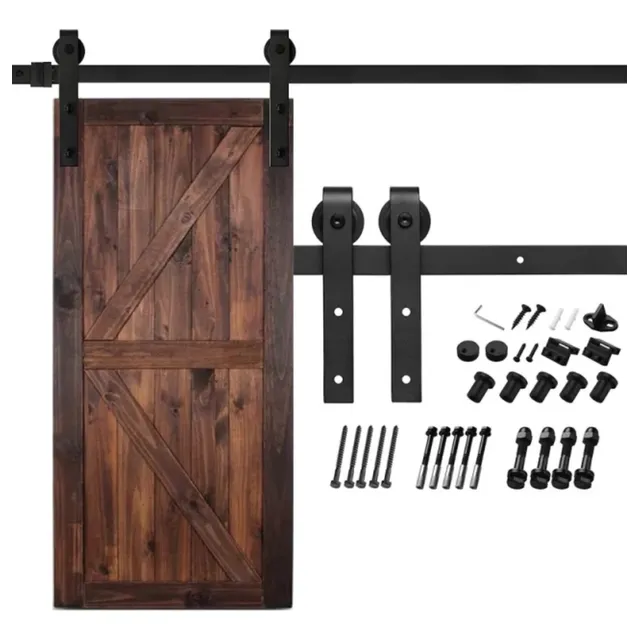 Kit Correderas 2mt Para Colgar 1 Puerta Estilo Granero