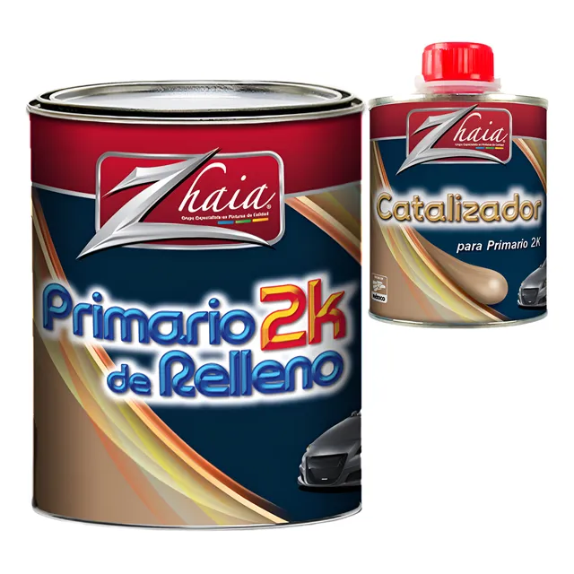 Kit Primer De Relleno 2k Gris Zhaia 1.250 Lt