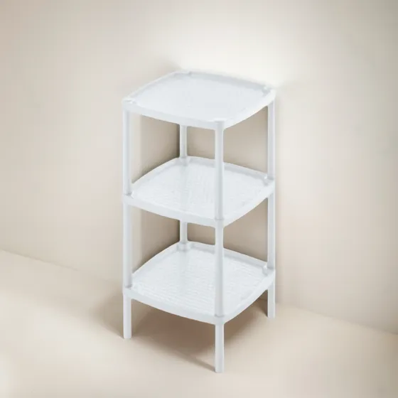 Estanteria Mesa Multiusos Cuadrada 3 Niveles Blanca Rimax