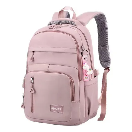 Mochila Escolar Abeleza A31 Color Rosa Oscuro Lisa 30 L Estudiante Impermeable Gran Capacidad Casual Viaje Laptop 15.6'' Alta Calidad Liso