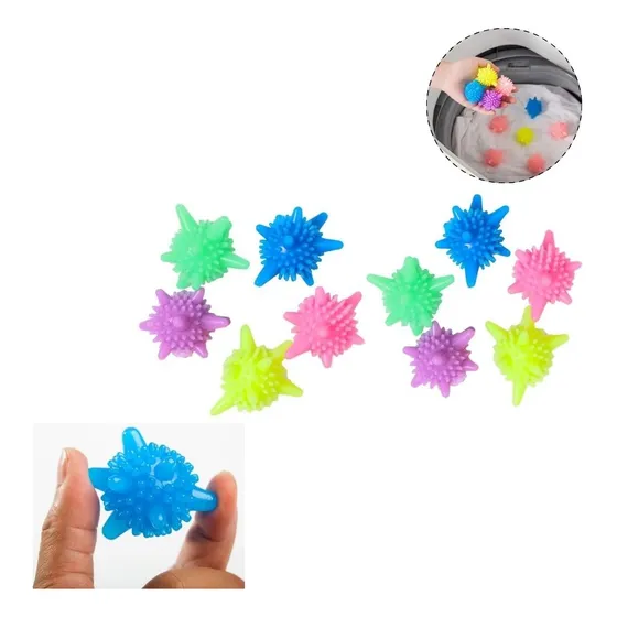 Bolas Magicas Silicona P/ Lavaropa Set X10 Pcs Silicona Pro Color Multicolor